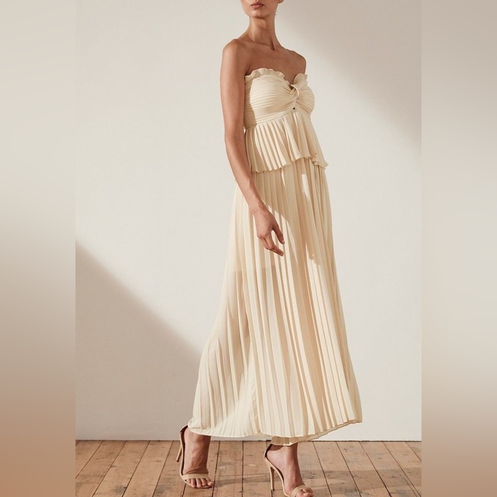 BOTTICELLI PALAZZO JUMPSUIT - NUDE NWOT